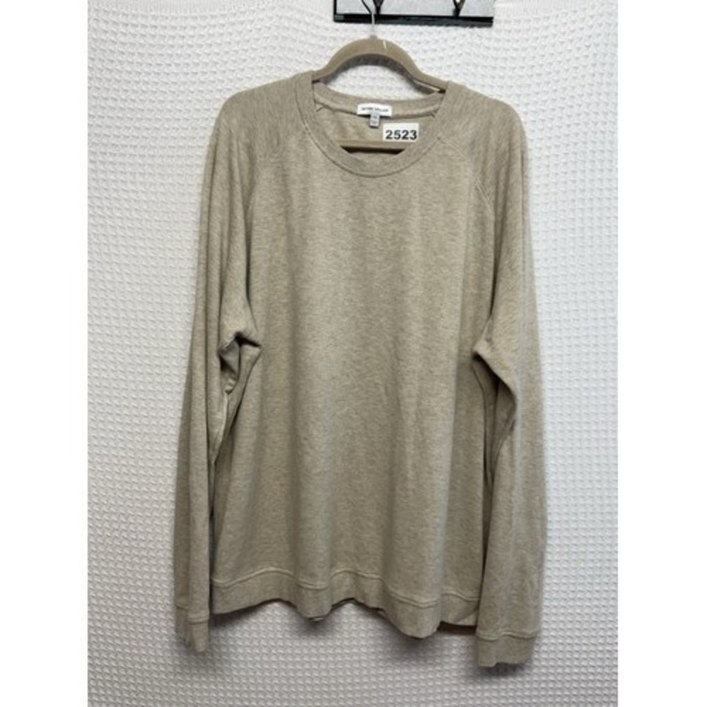 Peter Millar Light Gray Cradle Pique Performance CrewNeck Sweatshirt Men 2XL Ind